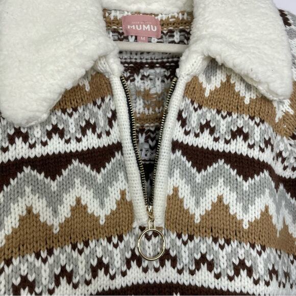 Show Me Your Mumu Sun Valley Pullover knit fair isle sweater size Medium - Picture 5 of 13
